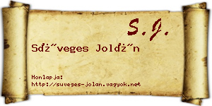 Süveges Jolán névjegykártya